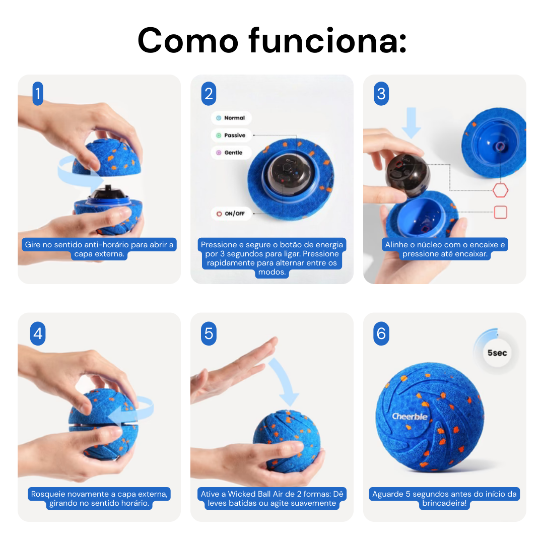 Brinquedo Interativo para Cães Wicked Ball Air | Cheerble