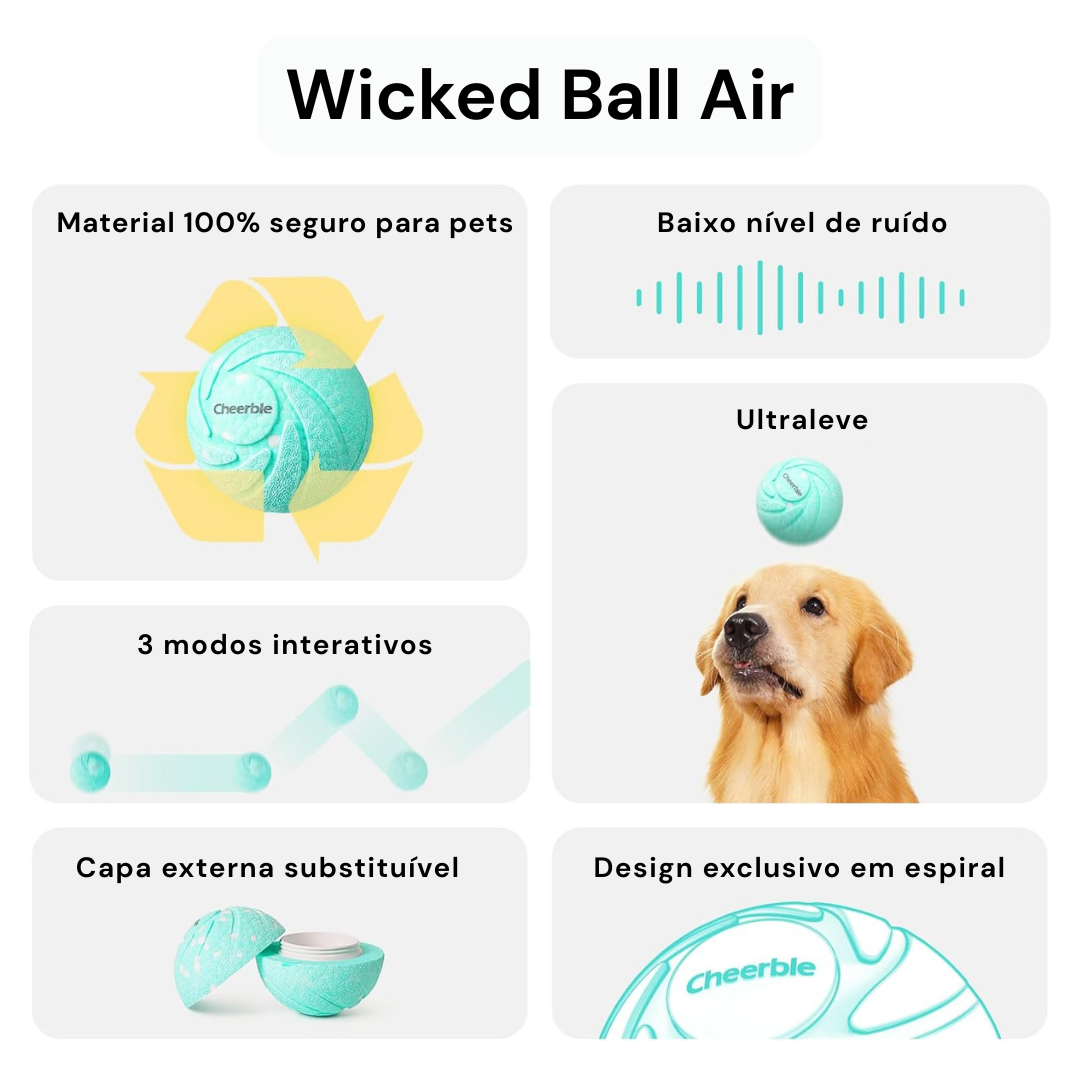 Brinquedo Interativo para Cães Wicked Ball Air | Cheerble